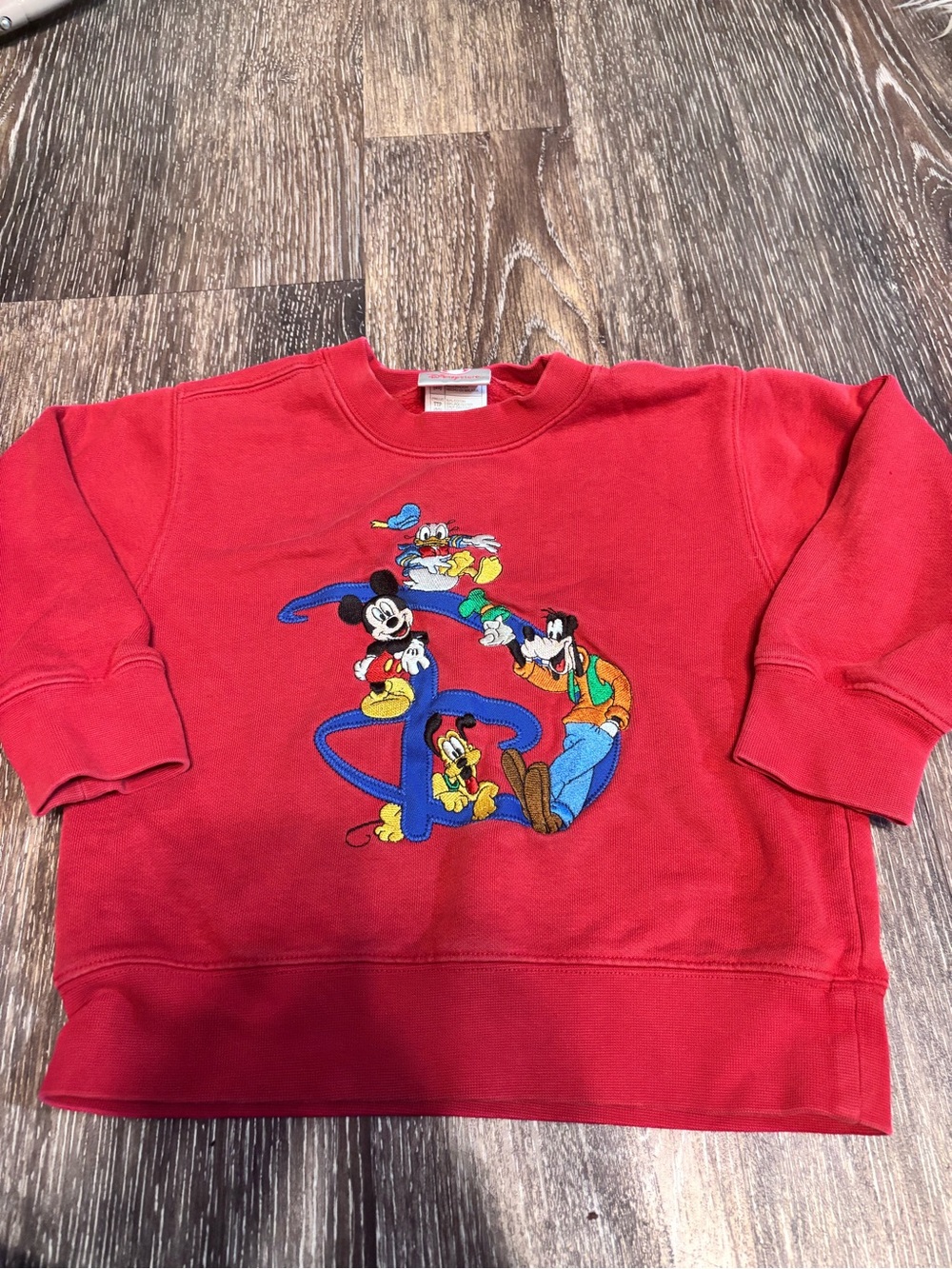 VINTAGE Red Disney Character Kids Sweatshirt